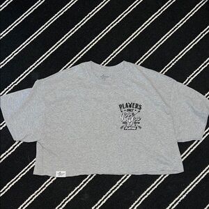 Red Temple Prayer Grey Cropped Players Only Love You When They’re Playing Tshirt